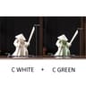 Blanc De Chine Samurai  Geometric Ceramic Warrior Figurine  Executive Studio  Oriental Sanctuary De 16