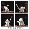 Blanc De Chine Samurai  Geometric Ceramic Warrior Figurine  Executive Studio  Oriental Sanctuary De 26