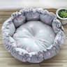 Plush Nesting Donut Pet Bed  Cushion Basket 7