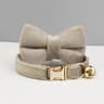Luxury Personalized Velvet Cat Collar With Custom Name Plate Bell And Detachable Bow Tie 9