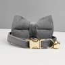 Luxury Personalized Velvet Cat Collar With Custom Name Plate Bell And Detachable Bow Tie 11