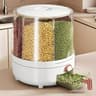 6Compartment 360 Rotating Airtight Food Storage Container  Dry Grain Dispenser 7