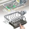Rustproof Kitchen Sink Faucet Organizer  Adjustable Sponge Drain Rack 6