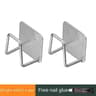 2Piece Stainless Steel Sink Sponge Holder  Waterproof Adhesive Kitchen Drainer Rack 6