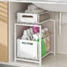 DoubleLayer PullOut UnderSink Organizer  HeightAdjustable Kitchen  Cabinet Storage Rack 7