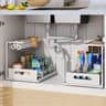 UnderSink 2Tier Sliding Cabinet Basket Organizer  MultiPurpose PullOut Storage Drawer Caddy 8