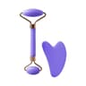 Resin Facial  Neck Massage Roller With Scraping Board Tool Set 18