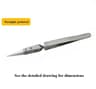 13Pcs Ceramic Tip Labor Saving Electronic Soldering Tweezers Anti Static 7