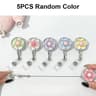 25Pcs Telescopic Flower Back Clip Badge Reel  Automatic Rebound Name Tag Holder 6