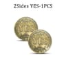 Vintage Antique Bronze YES NO Decision Coin  Good Luck Commemorative Challenge Coin 7