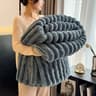 Thickened Wide Striped Multifunctional Blanket  Soft Bed Coverlet 6