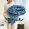 Light Luxury Solid Color Rabbit Velvet Blanket Winter Thickened Warm Flannel 6