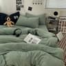 Solid Blue Washed Cotton Duvet Cover Soft Breathable Quilt Cover For Girls  Boys Bedrooms 10
