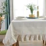 Christmas Green Plaid Ruffled Tablecloth Washable AntiStain Table Cover For Kitchen  Holiday Weddin 6