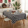 Christmas Green Plaid Ruffled Tablecloth Washable AntiStain Table Cover For Kitchen  Holiday Weddin 8