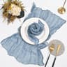 Beige Cheesecloth Gauze Napkins  Set Of 6 Washable 197x197 Inch Dinner Table Napkins For Weddings   10