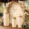 Spandex Cylinder Pedestal Stand Covers Elastic Round Plinth Pillar Covers For Weddings  Parties 12