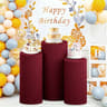 Spandex Cylinder Pedestal Stand Covers Elastic Round Plinth Pillar Covers For Weddings  Parties 14