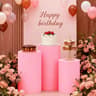 Spandex Cylinder Pedestal Stand Covers Elastic Round Plinth Pillar Covers For Weddings  Parties 13
