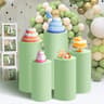 Spandex Cylinder Pedestal Stand Covers Elastic Round Plinth Pillar Covers For Weddings  Parties 7