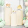 Spandex Cylinder Pedestal Stand Covers Elastic Round Plinth Pillar Covers For Weddings  Parties 6