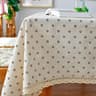 Blue Bohemian Floral Tassel Tablecloth DustProof Rectangle Fabric Cover For Kitchen  Holiday Party 8