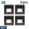 4Color LED PIR Motion Sensor Stair Light AC110V 220V Recessed Footlight  Step Lamp 11