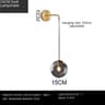 Nordic Brass Gold Ball Glass Wall Sconce Modern Sphere Lamp For Living Room Bedside  Mirror Front 14