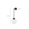 Nordic Modern Vintage Glass Ball LED Wall Lamp 15cm Globe Bedside Sconce For Bedroom  Living Room 10