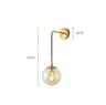 Nordic Modern Vintage Glass Ball LED Wall Lamp 15cm Globe Bedside Sconce For Bedroom  Living Room 9