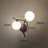 Nordic Modern Iron LED Wall Lamp Glass Ball Indoor Wall Sconce With G9 Base For Bedroom Learning  C 6