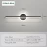 Modern Black LED Long Strip Bathroom Vanity Light 40cm 60cm  80cm Linear Mirror Wall Sconce 6
