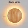 Nordic Circular Wooden LED Wall Lamp For Bedroom  Staircase 8