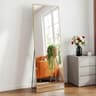JHK 68x26 Inch Arched Full Length Mirror With Stand  Aluminum Frame 7