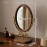 Light Luxury Retro Oval Desktop Makeup Mirror With Adjustable Swivel Stand 6