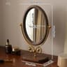 Light Luxury Retro Oval Desktop Makeup Mirror With Adjustable Swivel Stand 7
