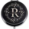 Personalized Floral Wreath Initial Portable Compact Mirror With Custom Name Engraving 7