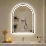 Arched LED Backlit Vanity Wall Mirror With 3Color Touch Memory  Tempered Glass 8
