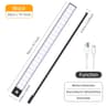 Wireless PIR Motion Sensor LED Night Light Bar USB Rechargeable UnderCabinet Lamp 15