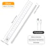 Wireless PIR Motion Sensor LED Night Light Bar USB Rechargeable UnderCabinet Lamp 12