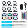 MultiPack 5V RGB LED Puck Cabinet Lights With 24Key Remote  USB Kit 9