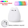 Soft Silicone Cartoon Cat LED Night Light 7Color Touch Sensor Nursery Lamp 7