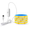 5V USB Touch Dimmer COB LED Strip Light Flexible Linear Tape Ribbon 7