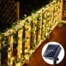 Solar Powered Artificial Ivy Leaf String Lights Waterproof Outdoor Garden Garland Fairy Lights 7