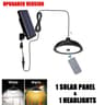 Solar Outdoor Hanging Pendant Lamp IP65 Waterproof Shed  Barn Chandelier With Remote Control 8
