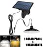 Solar Outdoor Hanging Pendant Lamp IP65 Waterproof Shed  Barn Chandelier With Remote Control 6