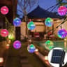 Outdoor Solar Moroccan Globe String Lights 503020 LED Waterproof Filigree Ball Lights With 8 Lighti 8