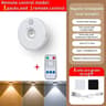 Wireless Wireless LED Under Cabinet Puck Lights With Remote Control 3 Colors  Dimmable Wardrobe Lam 6
