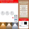 Wireless Wireless LED Under Cabinet Puck Lights With Remote Control 3 Colors  Dimmable Wardrobe Lam 7
