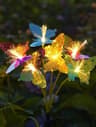 6Head Solar Butterfly Fiber Optic Iridescent Outdoor Garden Light 7
